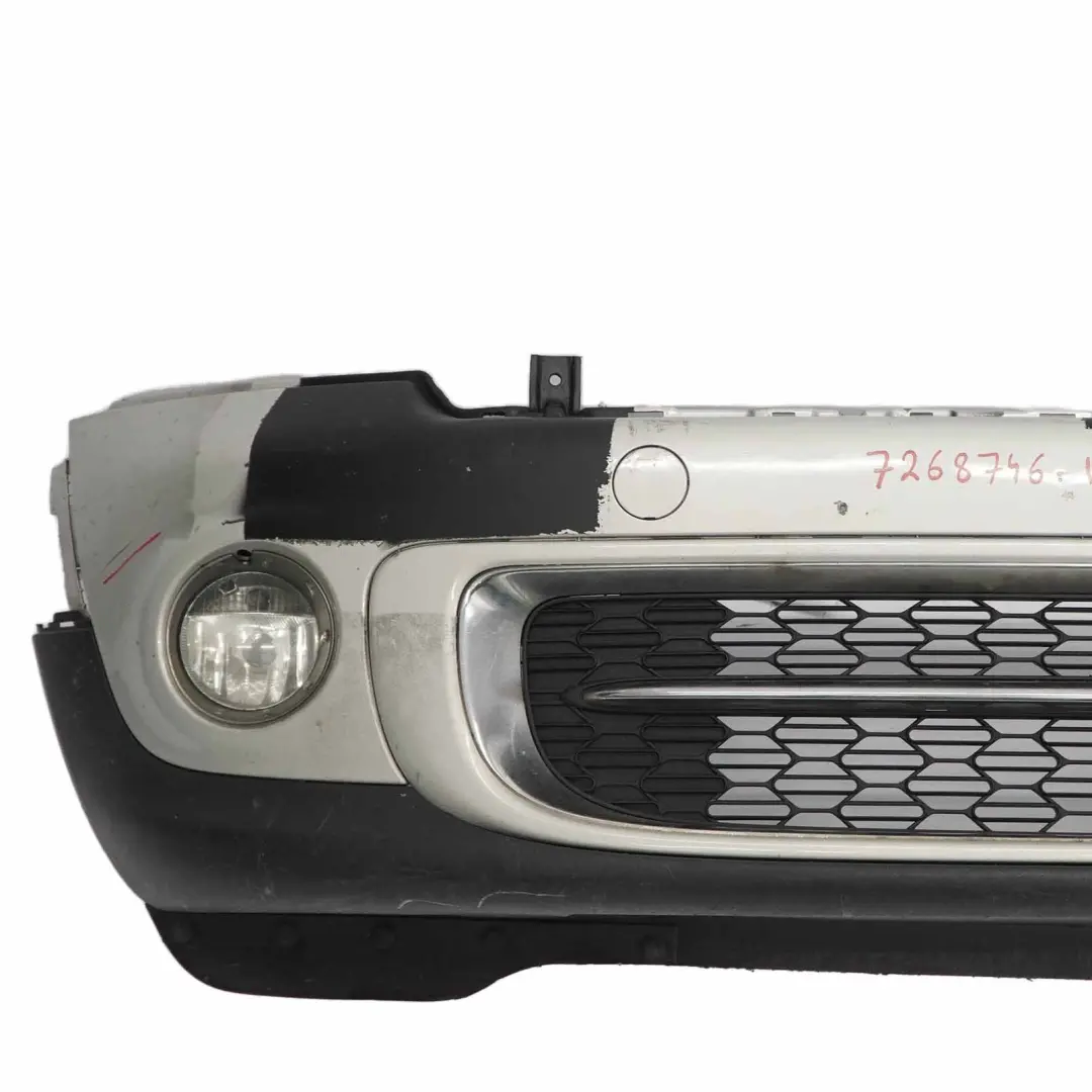  Parachoques delantero Mini R55 R56 LCI Completo Panel Blanco Plata - A62 - SKU 7268746-WS - Número de pieza 7268746