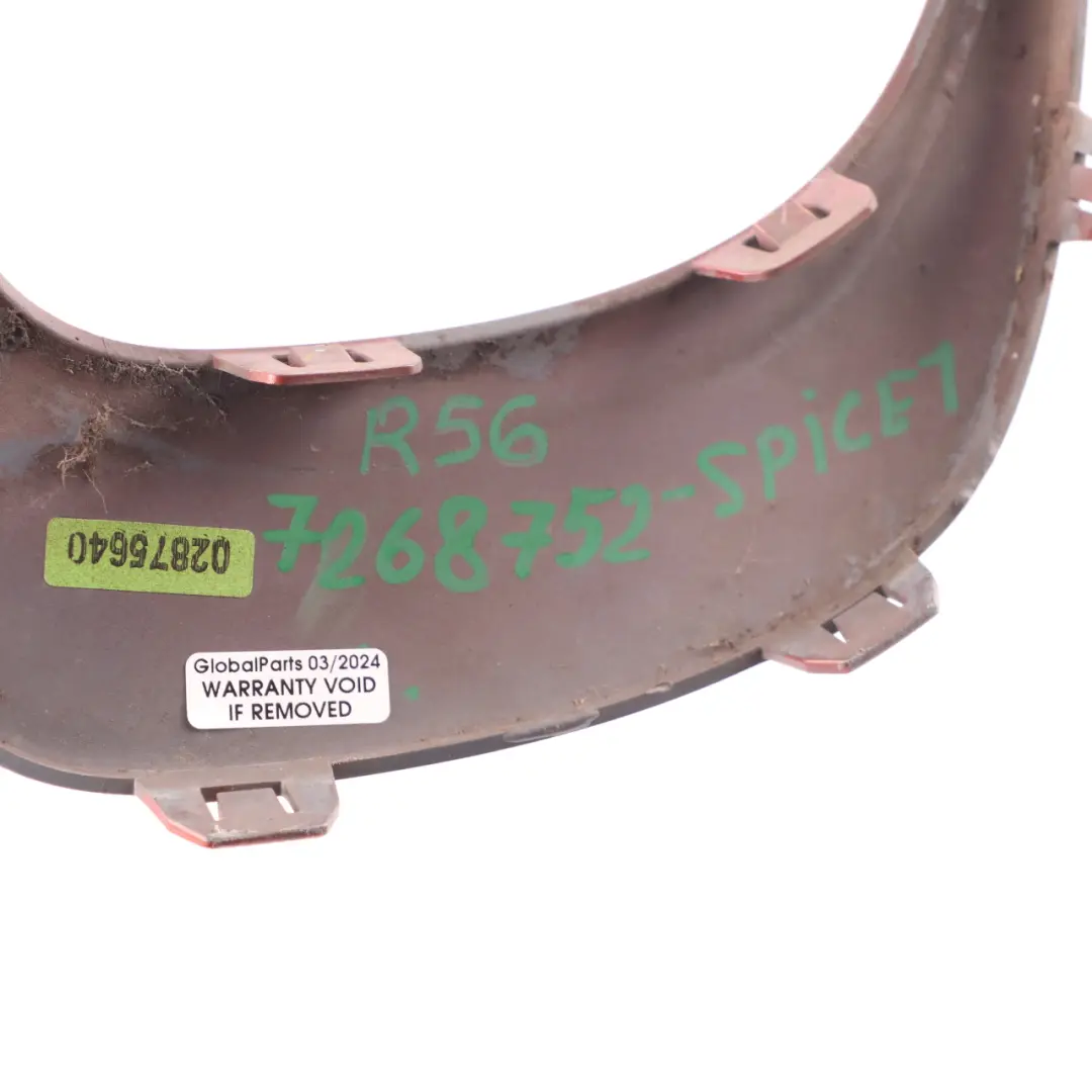 Bumper Air Inlet Mini R56 R57 LCI Front Bumper Moulding Trim Spice Orange B23 to with Part number 7268752 Bumper Air Inlet Mini R56 R57 LCI Front Bumper Moulding Trim Spice Orange B23 - SKU 7268752-SPICE1 - Part number 7268752