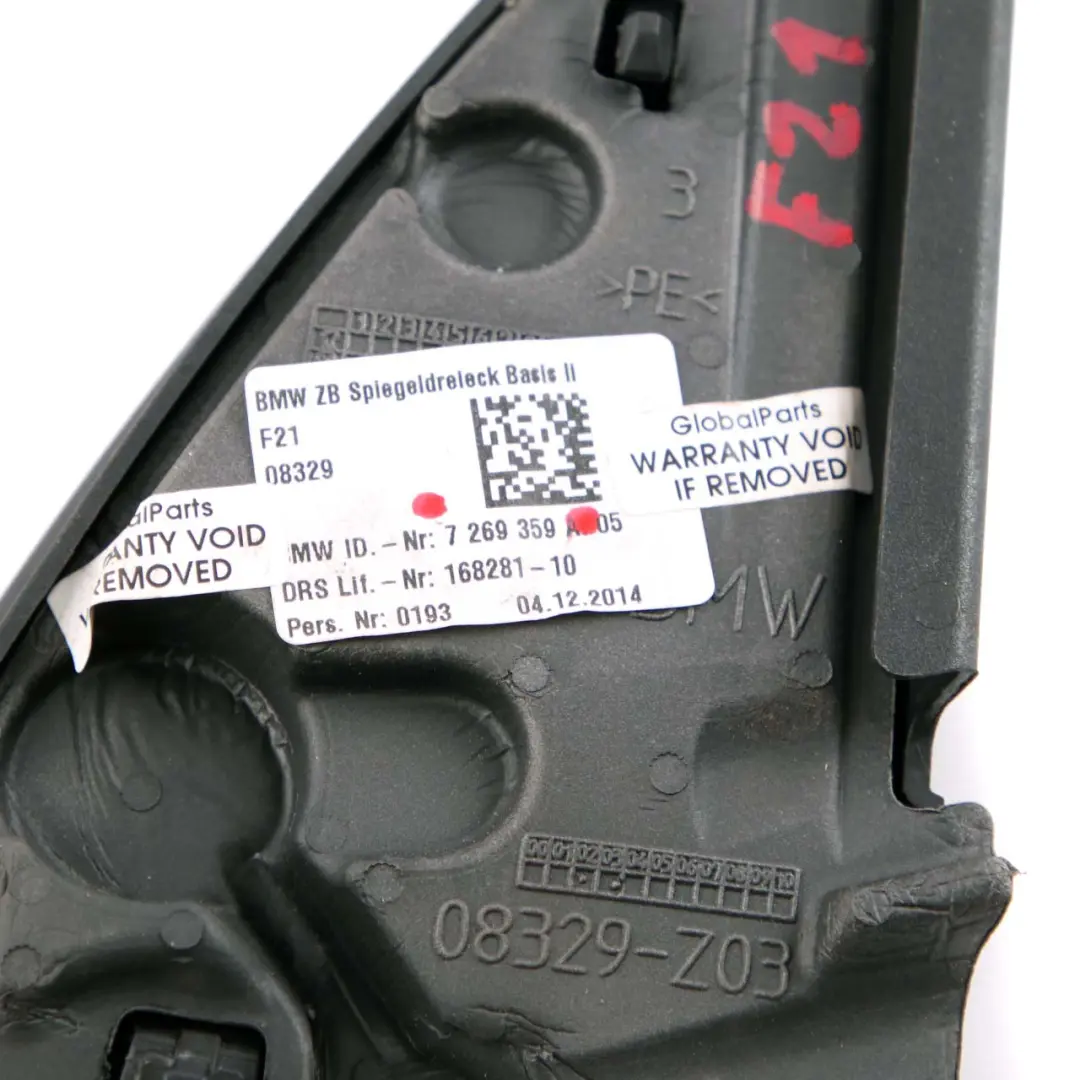 Corner Moulding Interior Mirror Cover Inset Left N/S to BMW 1 2 F21 F22 F23 2 with Part number 7269359 BMW 1 2 F21 F22 F23 2 Corner Moulding Interior Mirror Cover Inset Left N/S - SKU 7269359-2 - Part number 7269359