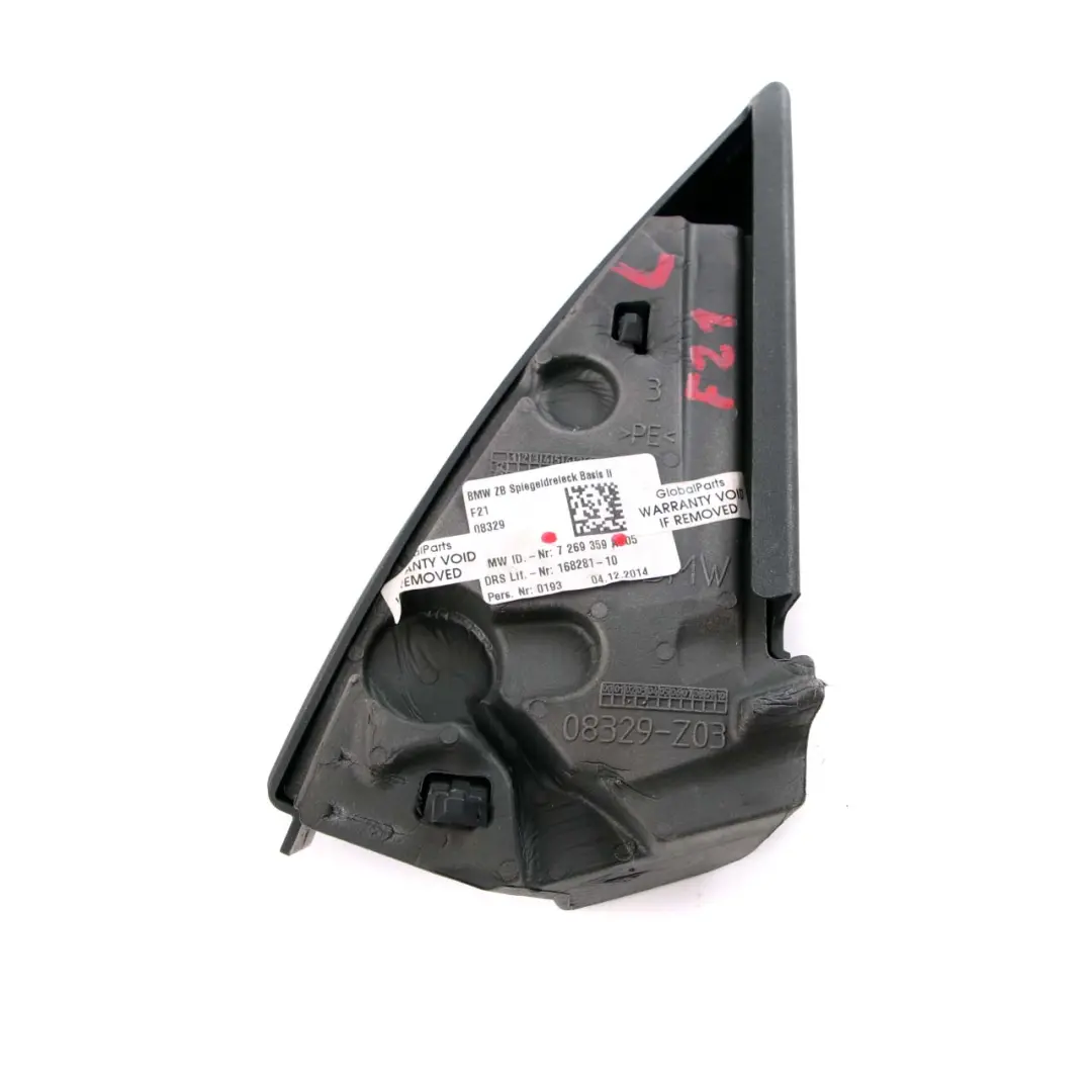 Corner Moulding Interior Mirror Cover Inset Left N/S to BMW 1 2 F21 F22 F23 2 with Part number 7269359 BMW 1 2 F21 F22 F23 2 Corner Moulding Interior Mirror Cover Inset Left N/S - SKU 7269359-2 - Part number 7269359