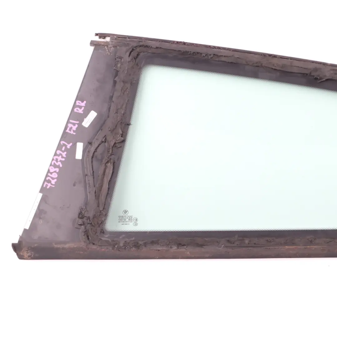 Side Window Glass Fixed Rear Right O/S Glazing Window to BMW F21 with Part number 7269372 BMW F21 Side Window Glass Fixed Rear Right O/S Glazing Window - SKU 7269372-2 - Part number 7269372