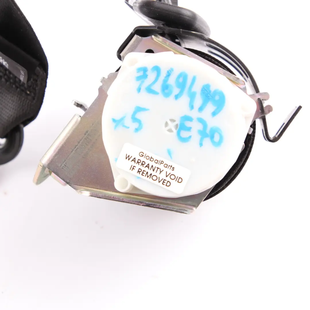 Seat Belt BMW F01 F02 Upper Rear Centre Middle Black - SKU 7269499 - Part number 7269499