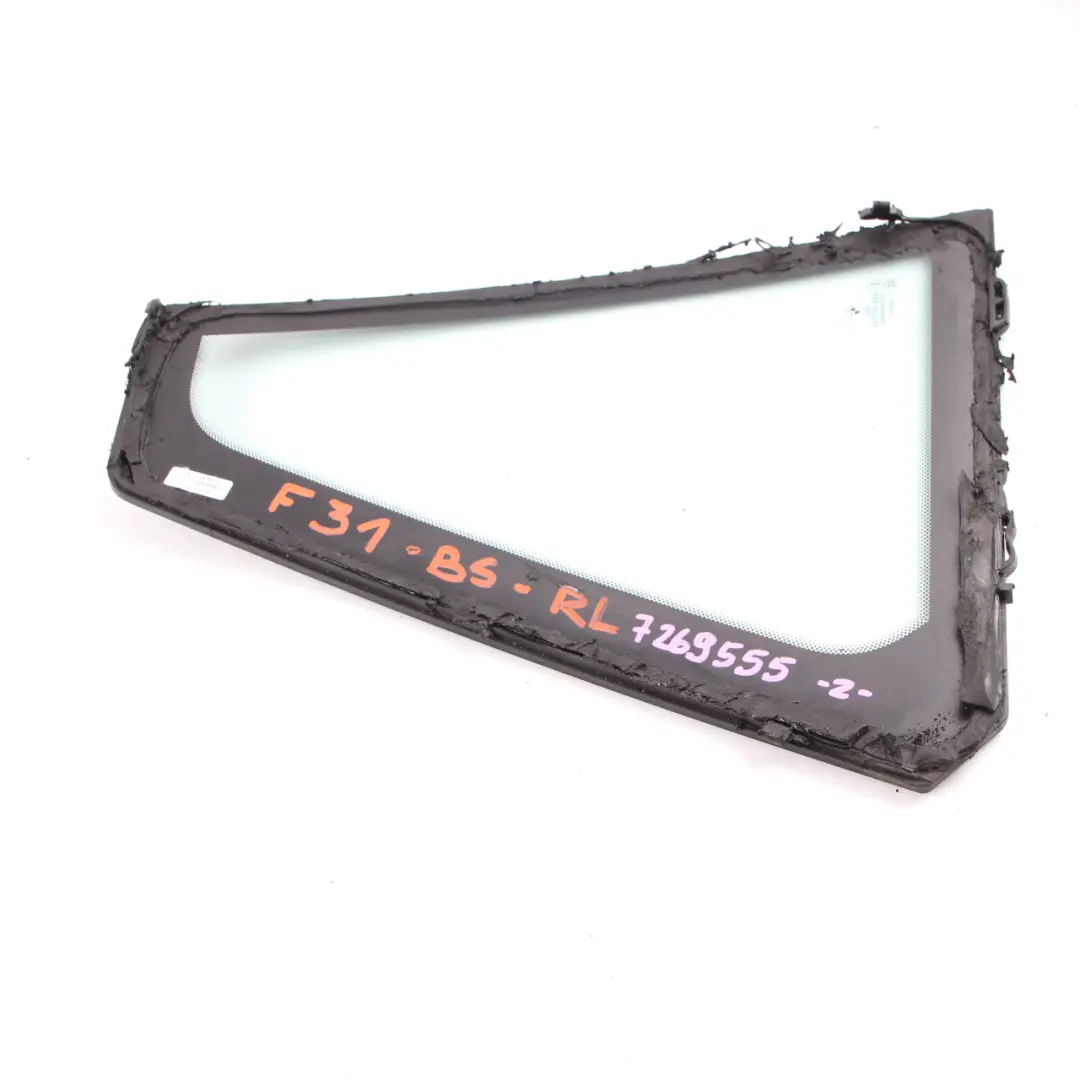Window Glass Triangle Rear Left N/S Door Side AS2 to BMW F31 Touring with Part number 7269555 BMW F31 Touring Window Glass Triangle Rear Left N/S Door Side AS2 - SKU 7269555 - Part number 7269555