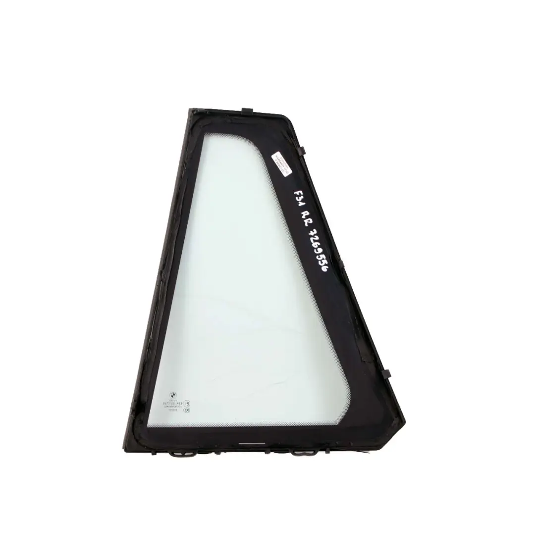 Trasero Derecho Triangulo Ventana Puerta Vidrio AS2 para BMW F31 Touring con número de pieza 7269556 BMW F31 Touring Trasero Derecho Triangulo Ventana Puerta Vidrio AS2 - SKU 7269556 - Número de pieza 7269556