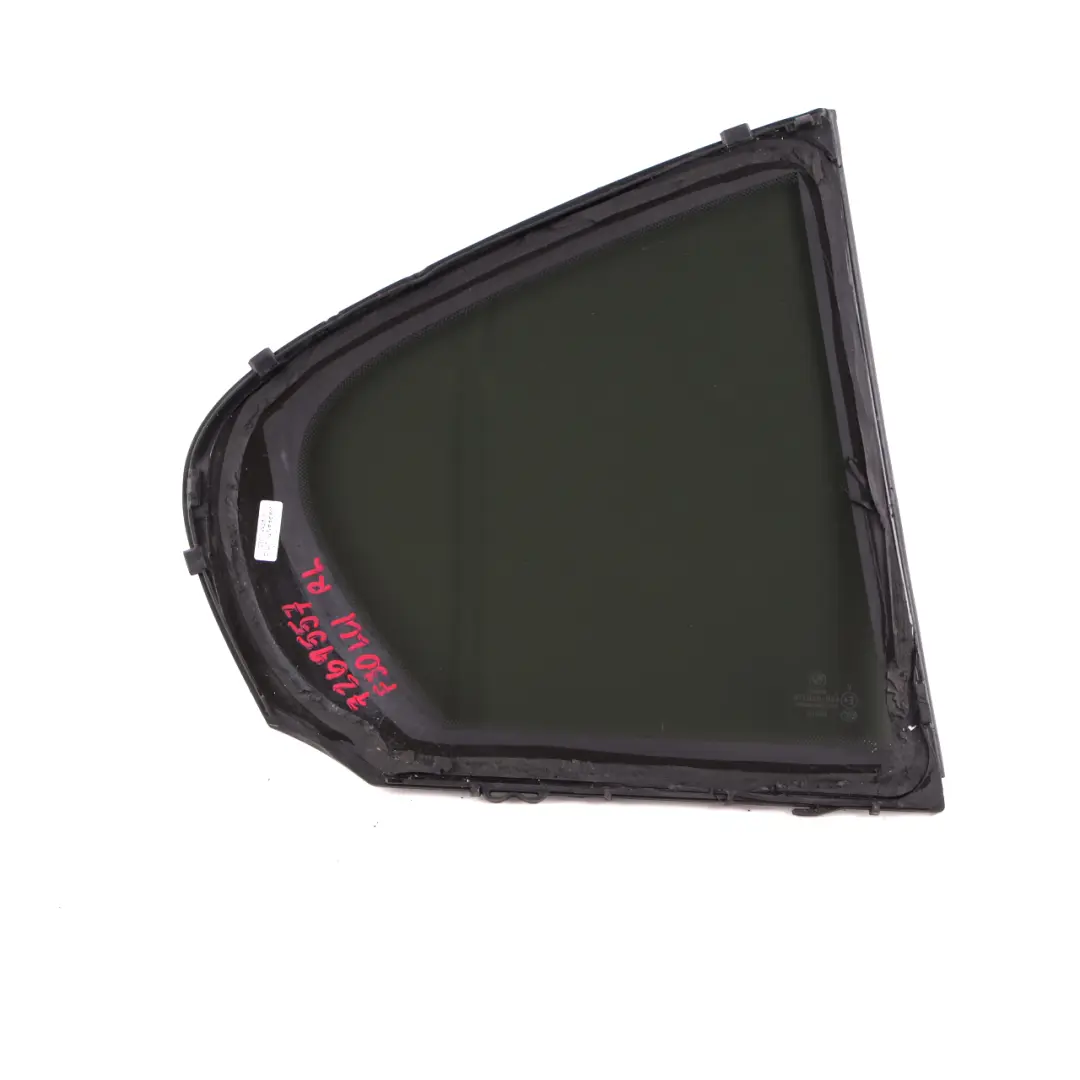 Puerta Ventana Lateral Fija Cristal Pane Negro SSG Trasero Izquierdo AS3 para BMW F30 con número de pieza 7269557 BMW F30 Puerta Ventana Lateral Fija Cristal Pane Negro SSG Trasero Izquierdo AS3 - SKU 7269557 - Número de pieza 7269557