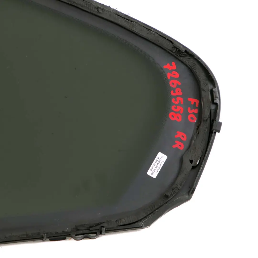 BMW F30 Door Fixed Side Window Glass Panel Black SSG Rear Right O/S AS3 - SKU 7269558 - Part number 7269558