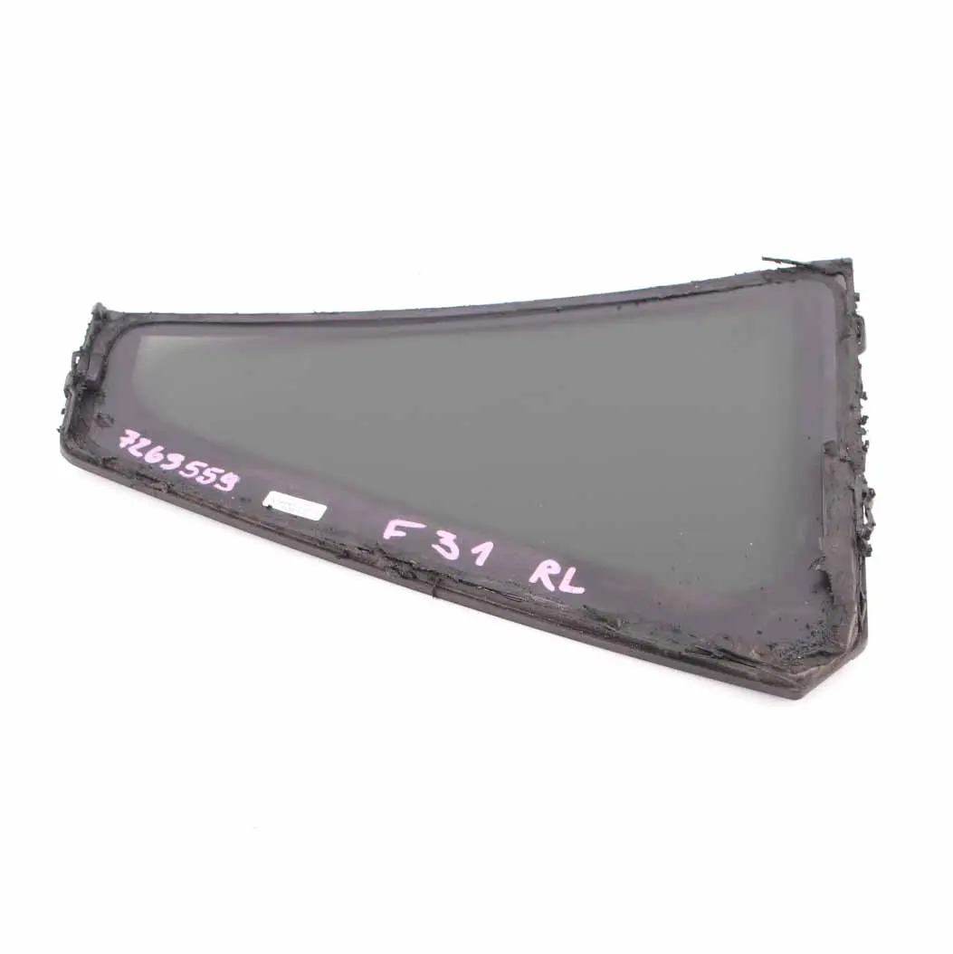 Vitrage Arrière Gauche Triangle Porte Latérale AS3 Teinté Noir pour BMW F31 à propos du numéro de pièce 7269559 BMW F31 Vitrage Arrière Gauche Triangle Porte Latérale AS3 Teinté Noir - SKU 7269559 - Numéro de pièce 7269559