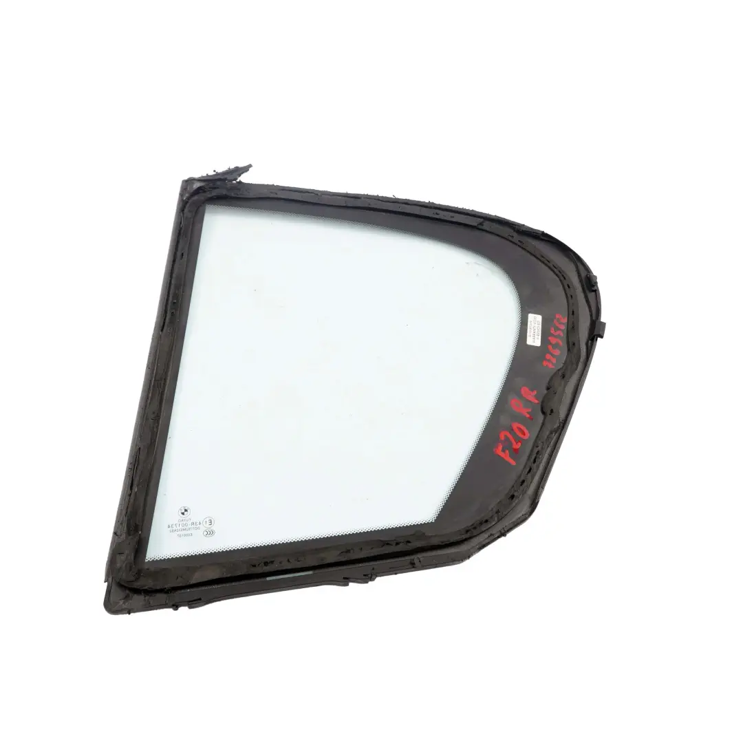 Puerta Trasera Derecha Ventana Fija Del Cuarto AS2 para BMW F20 con número de pieza 7269562 BMW F20 Puerta Trasera Derecha Ventana Fija Del Cuarto AS2 - SKU 7269562 - Número de pieza 7269562
