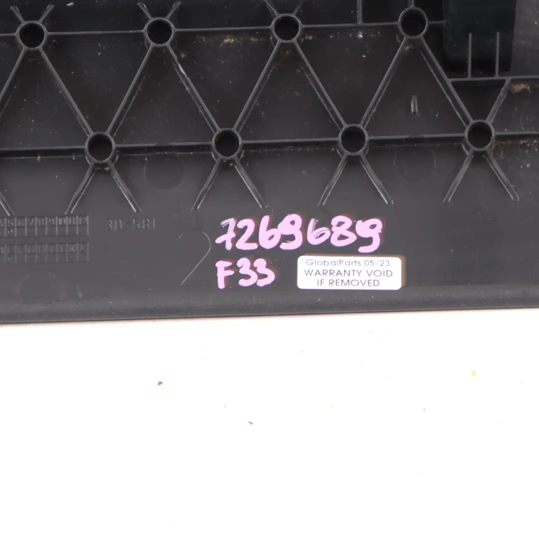 Schienale anteriore Pannello inferiore in pelle nero per BMW F12 F33 con numero di parte 7269689 BMW F12 F33 Schienale anteriore Pannello inferiore in pelle nero - SKU 7269689 - Numero di parte 7269689