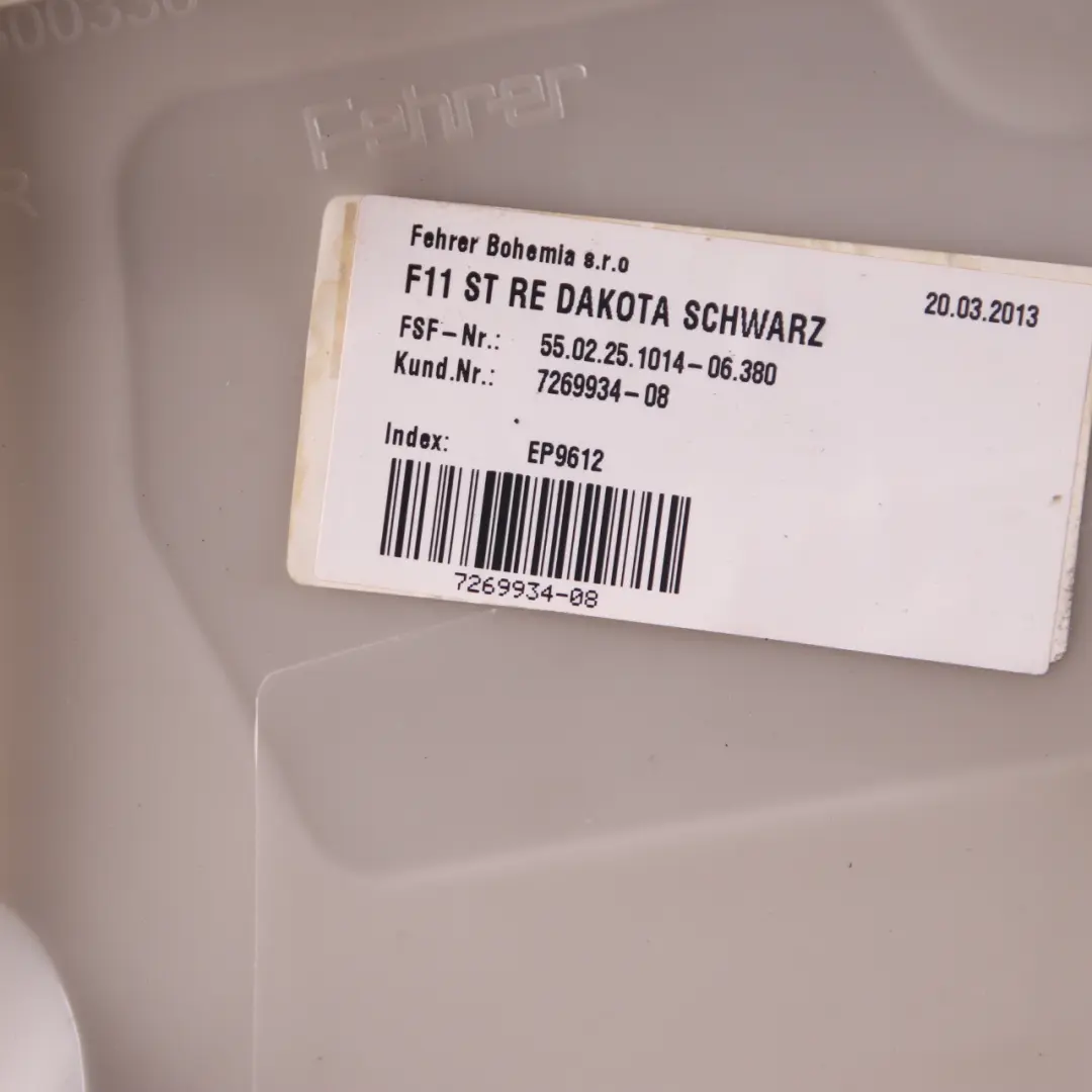 Boczek Tylnej Kanapy Prawy Skóra Czarna do BMW F11 o numerze 7269934 BMW F11 Boczek Tylnej Kanapy Prawy Skóra Czarna - SKU 7269934 - Numer Części 7269934