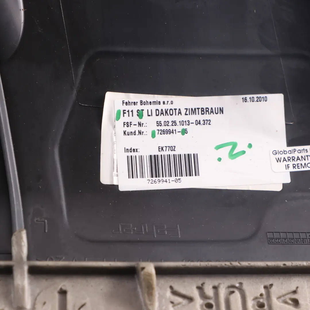 BMW F11 Rear Seat Cover Side Finisher Bench Left N/S Leather Cinnamon Brown - SKU 7269941 - Part number 7269941
