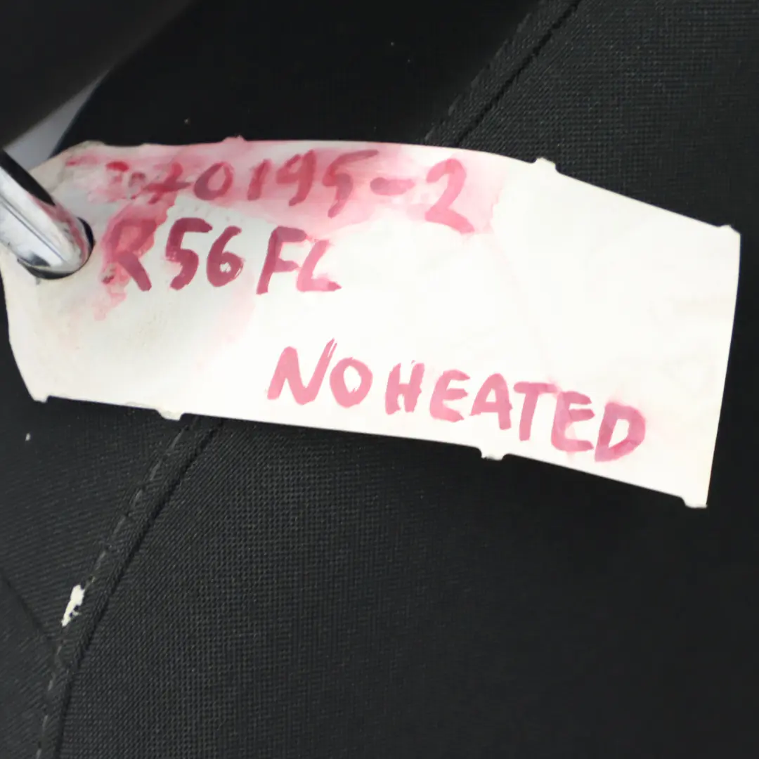 Front Left N/S Seat Sport Cloth Leather Carbon Black to Mini R55 R56 with Part number 7270195 Mini R55 R56 Front Left N/S Seat Sport Cloth Leather Carbon Black - SKU 7270195-2 - Part number 7270195