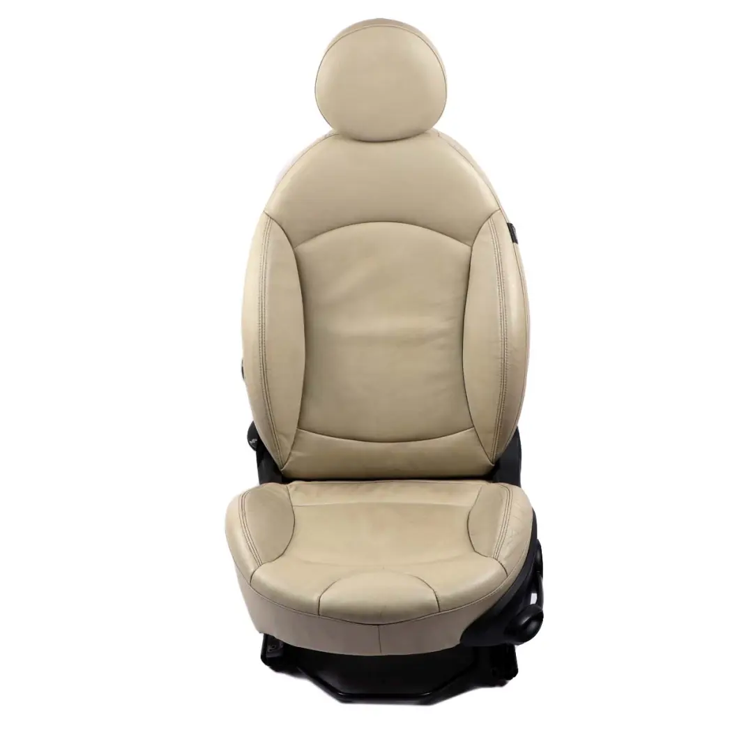 Heated Front Left N/S Sport Seat Leather Polar Beige to Mini Cooper R55 R56 LCI with Part number 7270205 Mini Cooper R55 R56 LCI Heated Front Left N/S Sport Seat Leather Polar Beige - SKU 7270205 - Part number 7270205