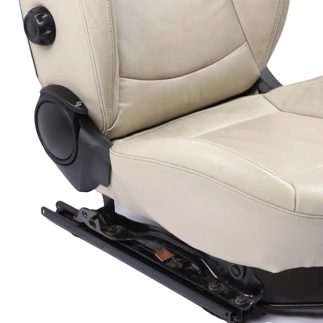 Heated Front Left N/S Sport Seat Leather Polar Beige to Mini Cooper R55 R56 LCI with Part number 7270205 Mini Cooper R55 R56 LCI Heated Front Left N/S Sport Seat Leather Polar Beige - SKU 7270205 - Part number 7270205