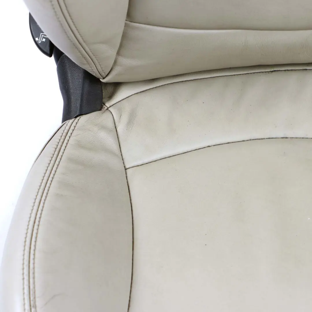 Heated Front Left N/S Sport Seat Leather Polar Beige to Mini Cooper R55 R56 LCI with Part number 7270205 Mini Cooper R55 R56 LCI Heated Front Left N/S Sport Seat Leather Polar Beige - SKU 7270205 - Part number 7270205