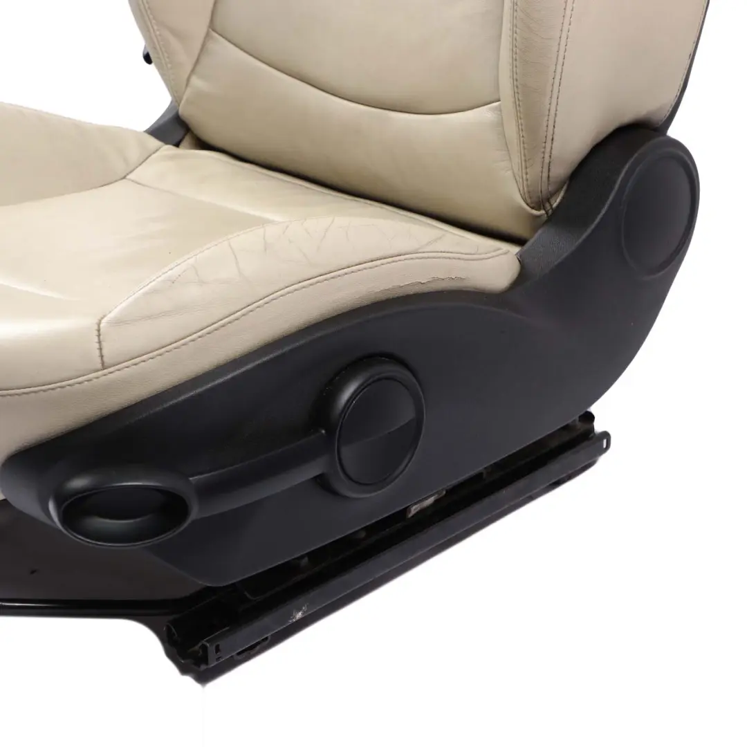 Heated Front Left N/S Sport Seat Leather Polar Beige to Mini Cooper R55 R56 LCI with Part number 7270205 Mini Cooper R55 R56 LCI Heated Front Left N/S Sport Seat Leather Polar Beige - SKU 7270205 - Part number 7270205