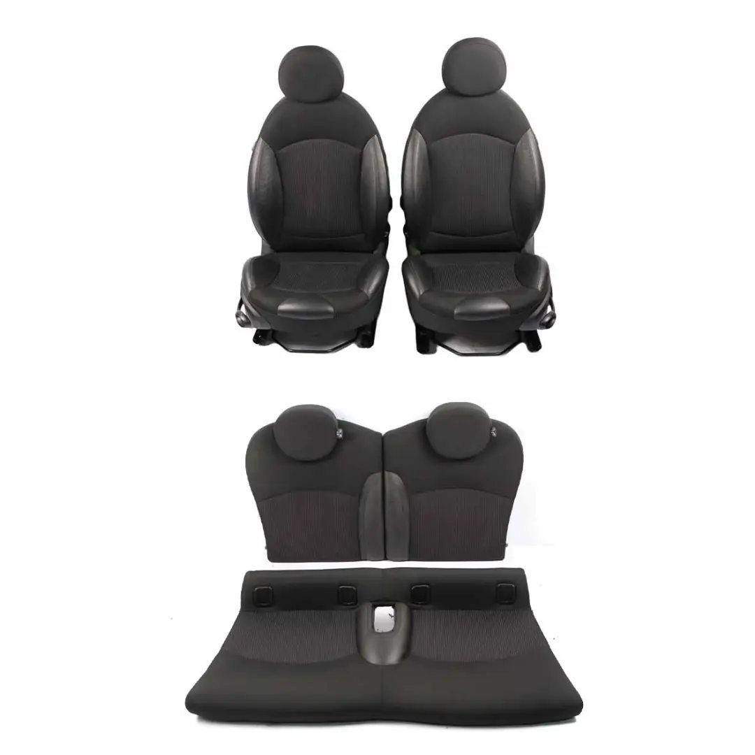 Seats Mini Clubman R56 LCI Cooper Sport Black Leather / Cloth Interior Seat Set - SKU 7270270-1 - Part number 7270270