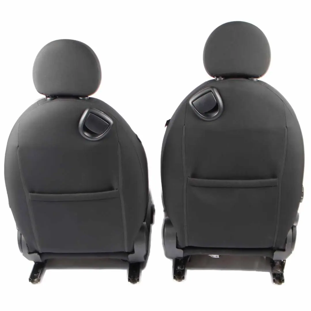 Seats Mini R56 R57 LCI Front Heated Sport Black Leather Cloth Interior Seat Set to with Part number 7270270 Seats Mini R56 R57 LCI Front Heated Sport Black Leather Cloth Interior Seat Set - SKU 7270270-2 - Part number 7270270