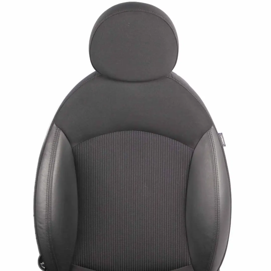 Seats Mini R56 R57 LCI Front Heated Sport Black Leather Cloth Interior Seat Set to with Part number 7270270 Seats Mini R56 R57 LCI Front Heated Sport Black Leather Cloth Interior Seat Set - SKU 7270270-2 - Part number 7270270