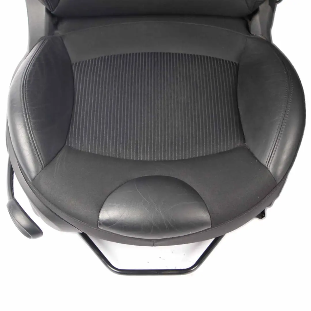 Seats Mini R56 R57 LCI Front Heated Sport Black Leather Cloth Interior Seat Set to with Part number 7270270 Seats Mini R56 R57 LCI Front Heated Sport Black Leather Cloth Interior Seat Set - SKU 7270270-2 - Part number 7270270