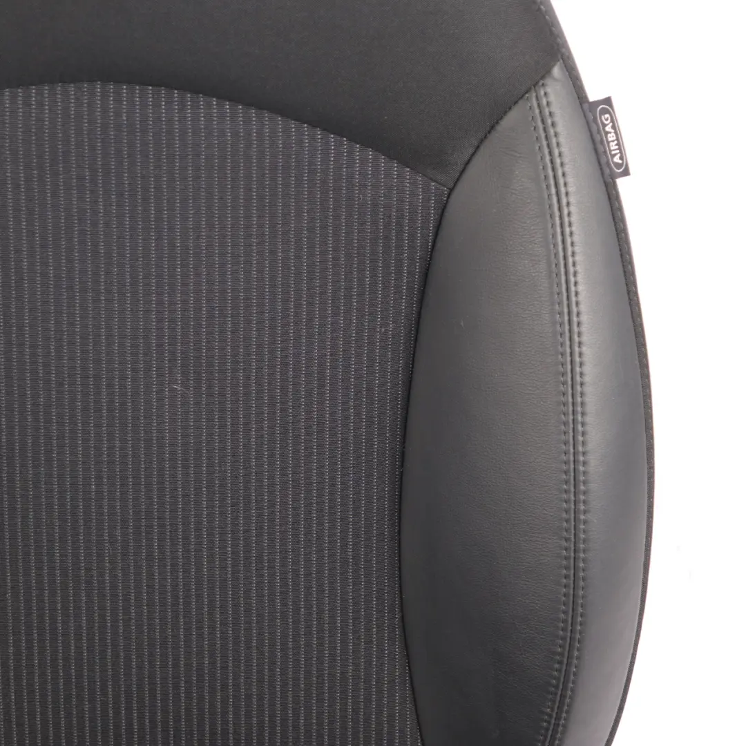 Seats Mini R56 R57 LCI Front Heated Sport Black Leather Cloth Interior Seat Set to with Part number 7270270 Seats Mini R56 R57 LCI Front Heated Sport Black Leather Cloth Interior Seat Set - SKU 7270270-2 - Part number 7270270