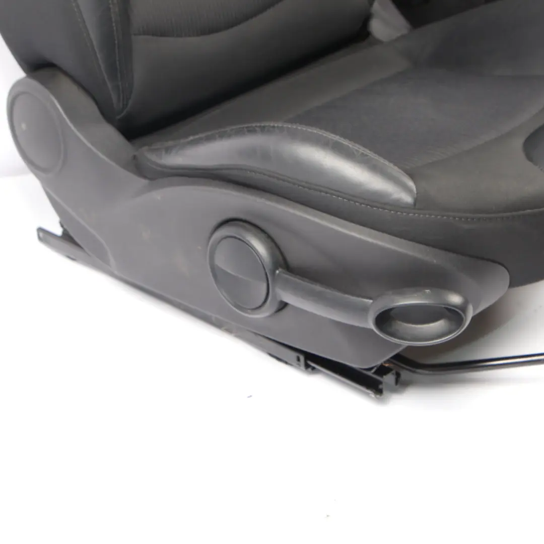 Seats Mini R56 R57 LCI Front Heated Sport Black Leather Cloth Interior Seat Set to with Part number 7270270 Seats Mini R56 R57 LCI Front Heated Sport Black Leather Cloth Interior Seat Set - SKU 7270270-2 - Part number 7270270