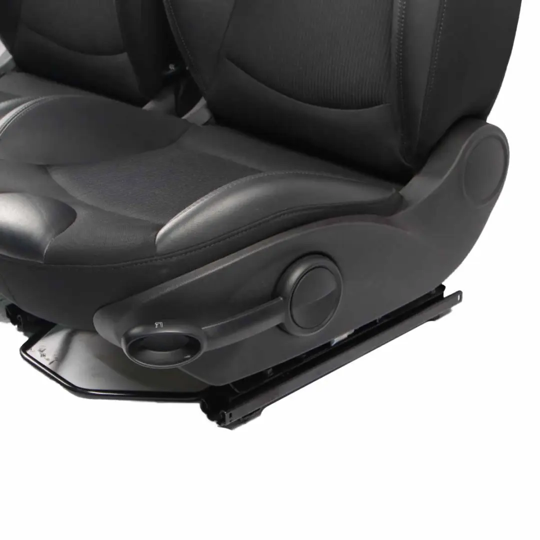  Seats Mini R57 LCI Cabrio Heated Sport Black Leather Cloth Interior Seat Set - SKU 7270270-3 - Part number 7270270