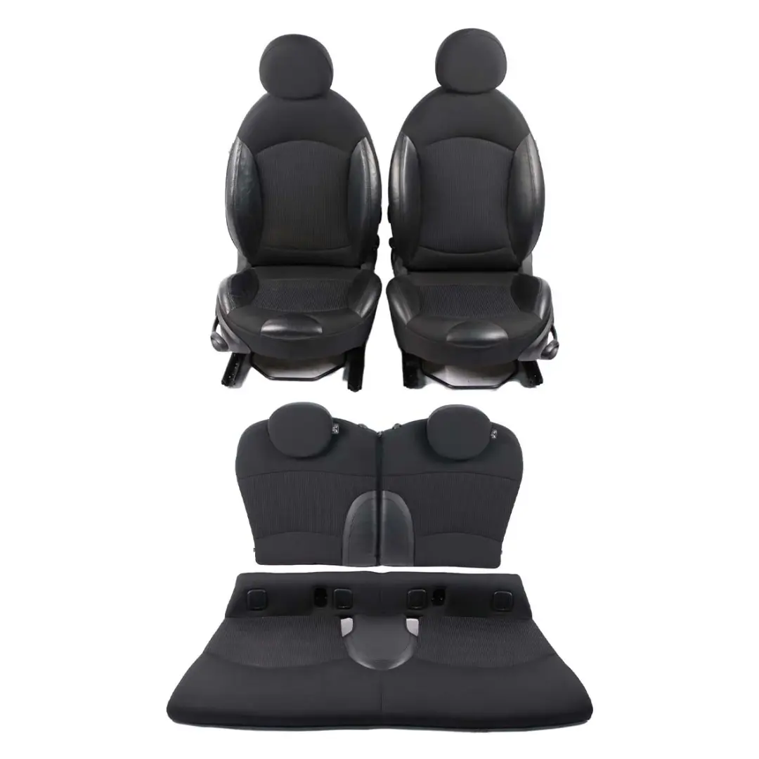 Seats Mini Clubman R55 LCI Cooper Sport Black Leather / Cloth Interior Seat Set to with Part number 7270270 Seats Mini Clubman R55 LCI Cooper Sport Black Leather / Cloth Interior Seat Set - SKU 7270270 - Part number 7270270