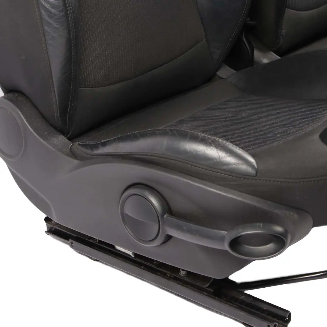 Seats Mini Clubman R55 LCI Cooper Sport Black Leather / Cloth Interior Seat Set to with Part number 7270270 Seats Mini Clubman R55 LCI Cooper Sport Black Leather / Cloth Interior Seat Set - SKU 7270270 - Part number 7270270