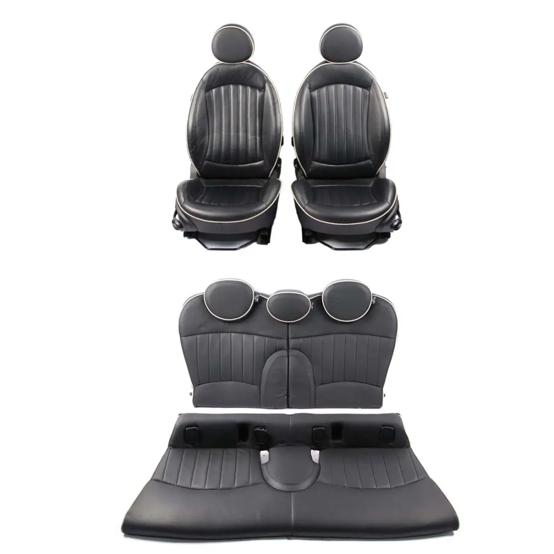  Leather Seats Mini R55 Cooper One Sports Heated Black Full Lounge Interior - SKU R55-SEATS-SPORT-LEATHER-SET-T9E1 - Part number 7270324