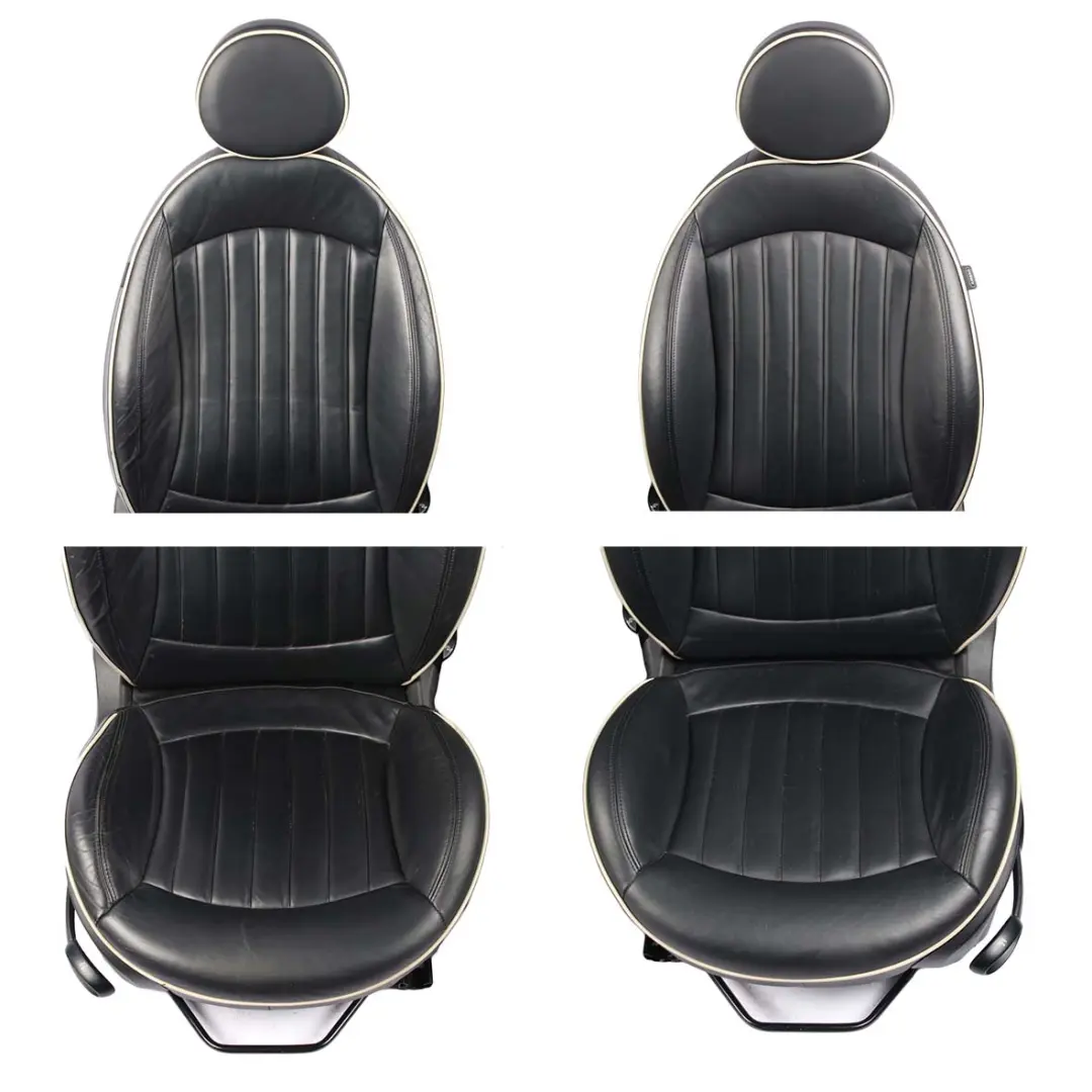  Leather Seats Mini R55 Cooper One Sports Heated Black Full Lounge Interior - SKU R55-SEATS-SPORT-LEATHER-SET-T9E1 - Part number 7270324
