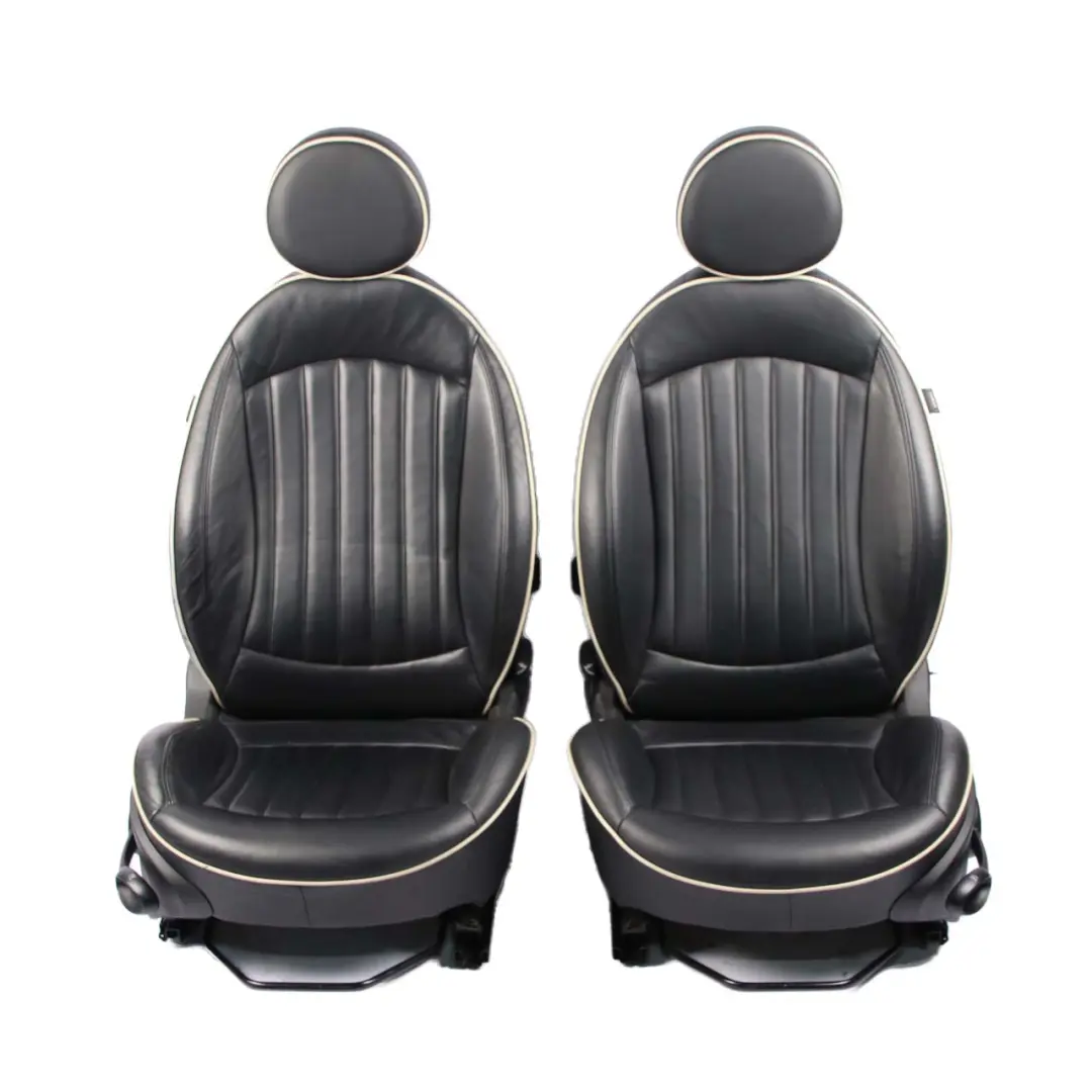  Leather Seats Mini R55 Cooper One Sports Heated Black Full Lounge Interior - SKU R55-SEATS-SPORT-LEATHER-SET-T9E1 - Part number 7270324
