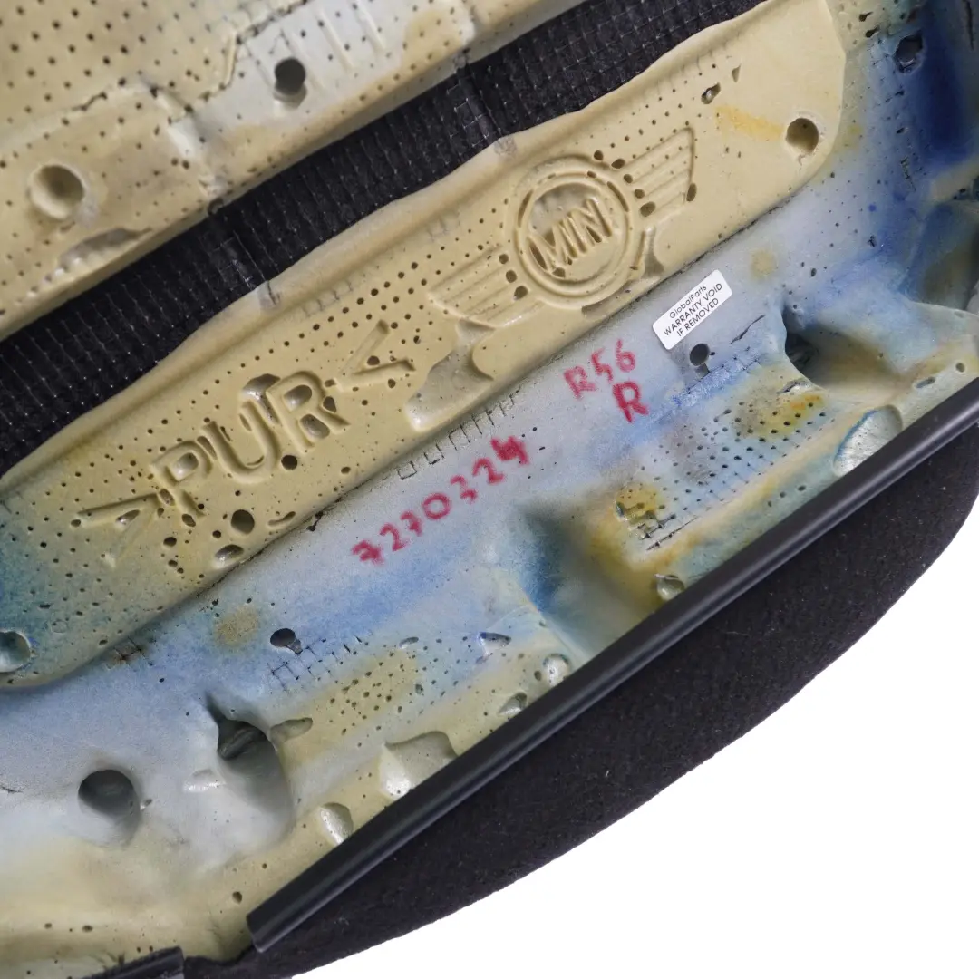 Heated Front Left Seat N/S Cover Black Leather Lounge to Mini Cooper R55 R56 R57 with Part number 7270324 Mini Cooper R55 R56 R57 Heated Front Left Seat N/S Cover Black Leather Lounge - SKU 7270324 - Part number 7270324