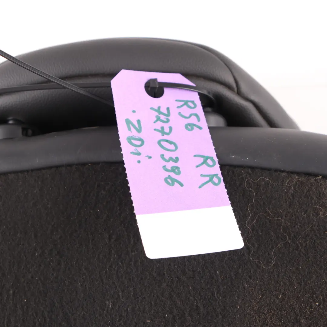 Trasero Derecho Respaldo Asiento Cuero Negro para Mini R55 R56 con número de pieza 7270396 Mini R55 R56 Trasero Derecho Respaldo Asiento Cuero Negro - SKU 7270396 - Número de pieza 7270396