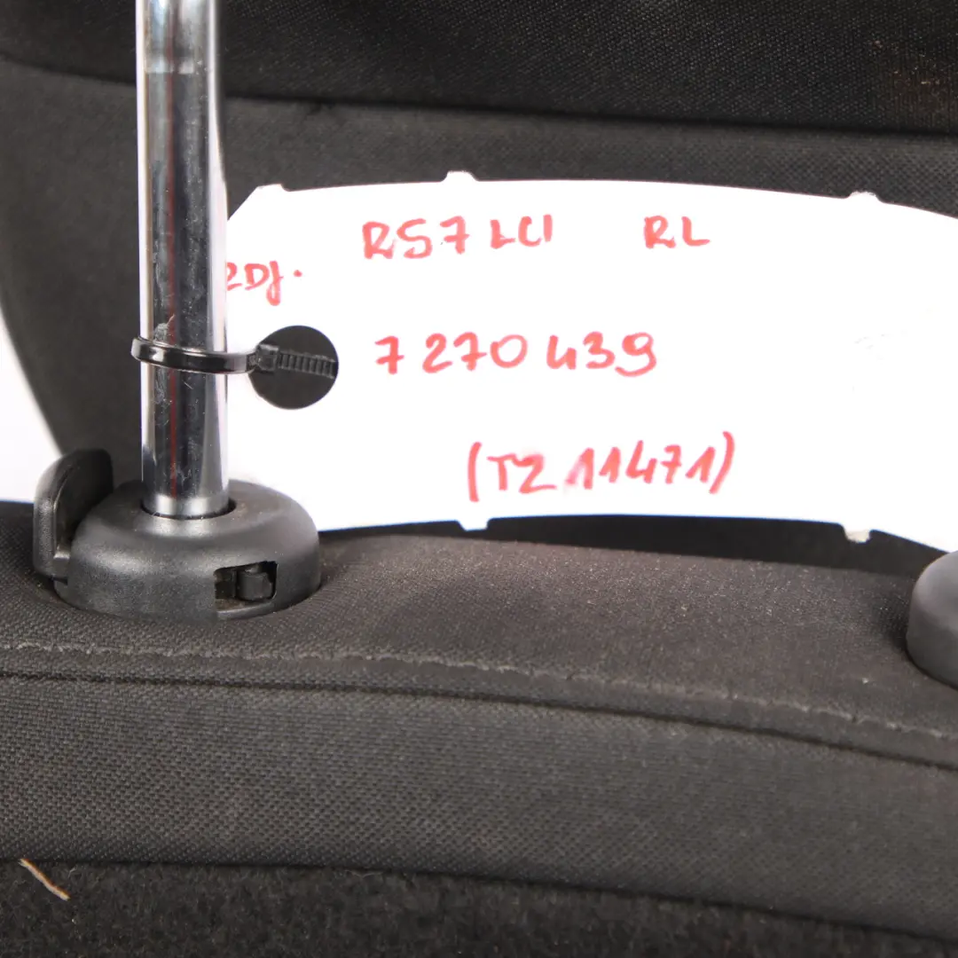 Respaldo Asiento Trasero Izquierdo Tela Cuero Ray Panther Negro para Mini Cabrio R57 con número de pieza 7270439 Mini Cabrio R57 Respaldo Asiento Trasero Izquierdo Tela Cuero Ray Panther Negro - SKU 7270439 - Número de pieza 7270439