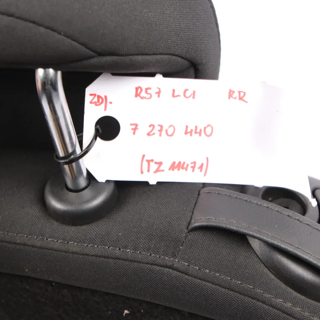 Mini Cabrio R57 Sitzlehne hinten rechts Stoff Leder Ray Panther Schwarz - SKU 7270440 - Teilenummer 7270440