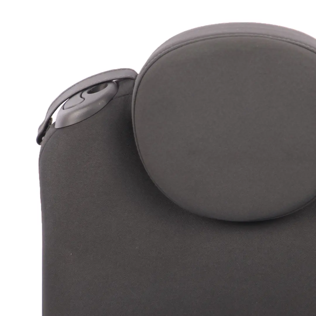 Backrest Rear Right O/S Cloth Leather Ray Panther Black to Mini Cabrio R57 Seat with Part number 7270440 Mini Cabrio R57 Seat Backrest Rear Right O/S Cloth Leather Ray Panther Black - SKU 7270440 - Part number 7270440