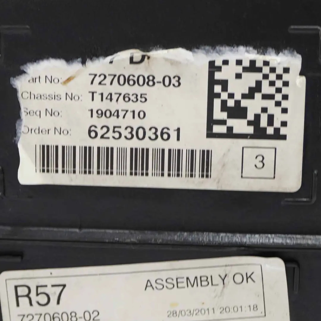 Complete Fuel Tank 40L N47N to Fuel Tank Mini Cooper D R57 LCI R58 R59 Diesel with Part number 7270607 Fuel Tank Mini Cooper D R57 LCI R58 R59 Diesel Complete Fuel Tank 40L N47N - SKU 7270607 - Part number 7270607