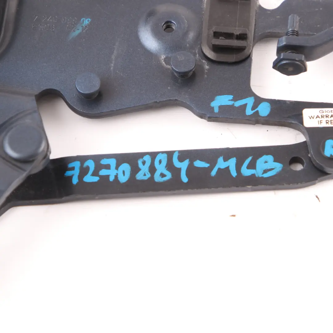 Hood Hinge BMW F10 F11 Engine Bonnet Right O/S Monte Carlo Blue B05 7249888 to with Part number 7270884 Hood Hinge BMW F10 F11 Engine Bonnet Right O/S Monte Carlo Blue B05 7249888 - SKU 7270884-MCB - Part number 7270884