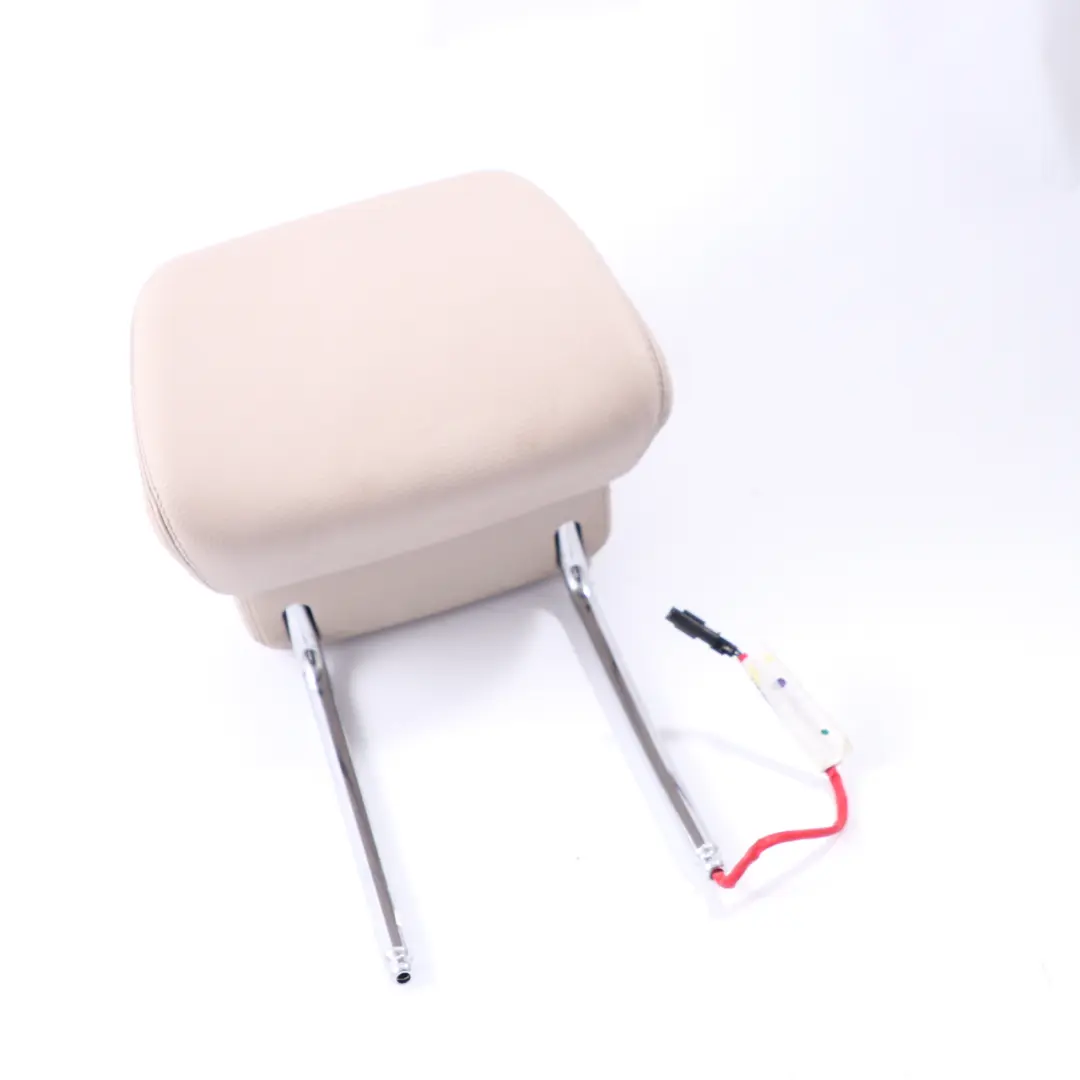 Front Seat Headrest BMW X5 X6 E70 E71 Head Rest Electric Leather Oyster to with Part number 7271531 Front Seat Headrest BMW X5 X6 E70 E71 Head Rest Electric Leather Oyster - SKU 7271531 - Part number 7271531