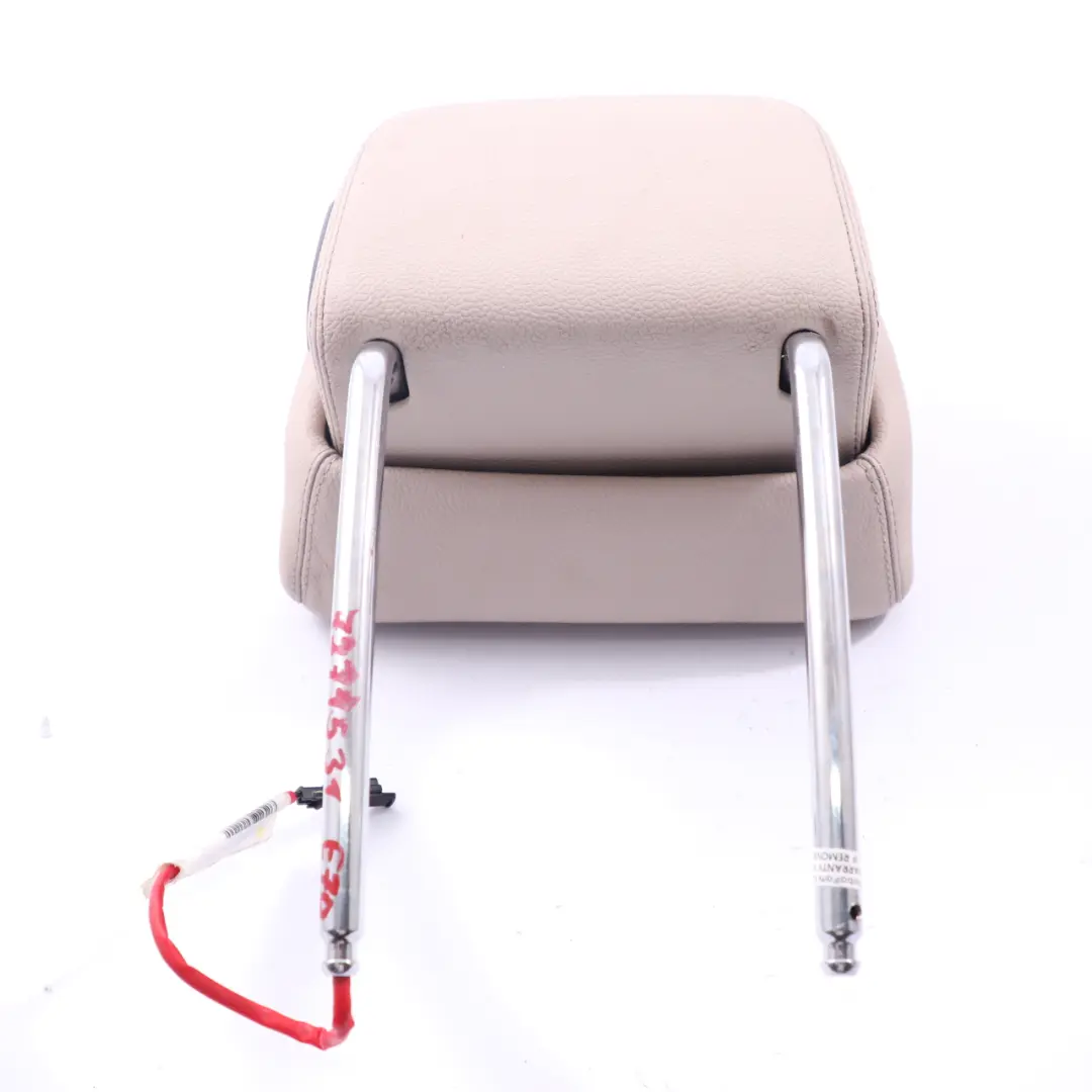 Front Seat Headrest BMW X5 X6 E70 E71 Head Rest Electric Leather Oyster to with Part number 7271531 Front Seat Headrest BMW X5 X6 E70 E71 Head Rest Electric Leather Oyster - SKU 7271531 - Part number 7271531