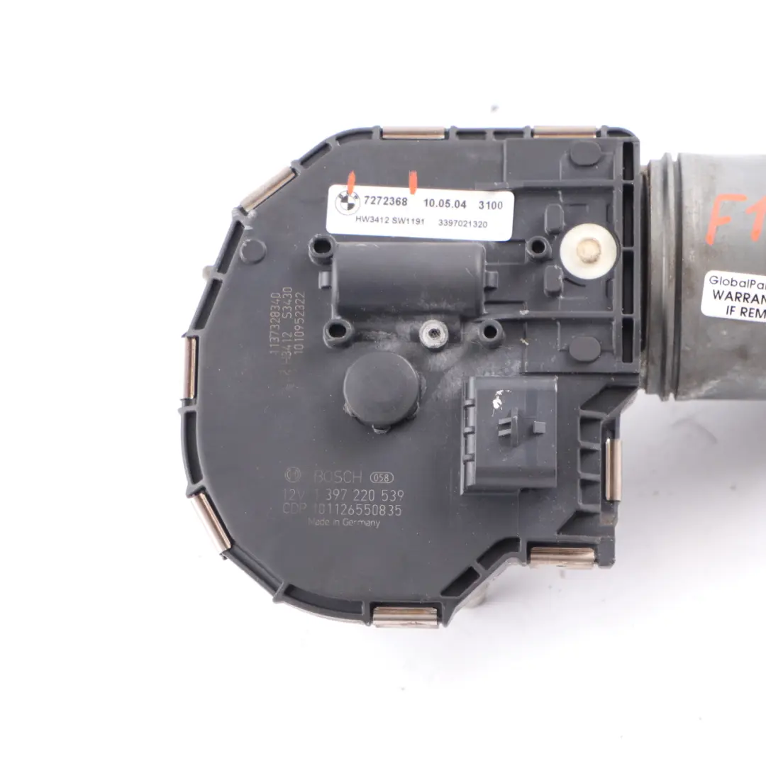 Wiper Motor BMW F10 F11 Front Windscreen Wiper Drive Unit to with Part number 7272368 Wiper Motor BMW F10 F11 Front Windscreen Wiper Drive Unit - SKU 7272368 - Part number 7272368