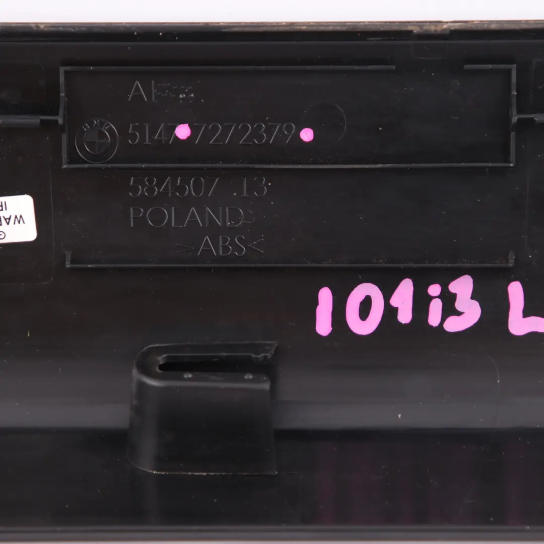 Entrance Door Trim Sill Left N/S Cover Panel Strip Black to BMW i3 I01 with Part number 7272379 BMW i3 I01 Entrance Door Trim Sill Left N/S Cover Panel Strip Black - SKU 7272379 - Part number 7272379