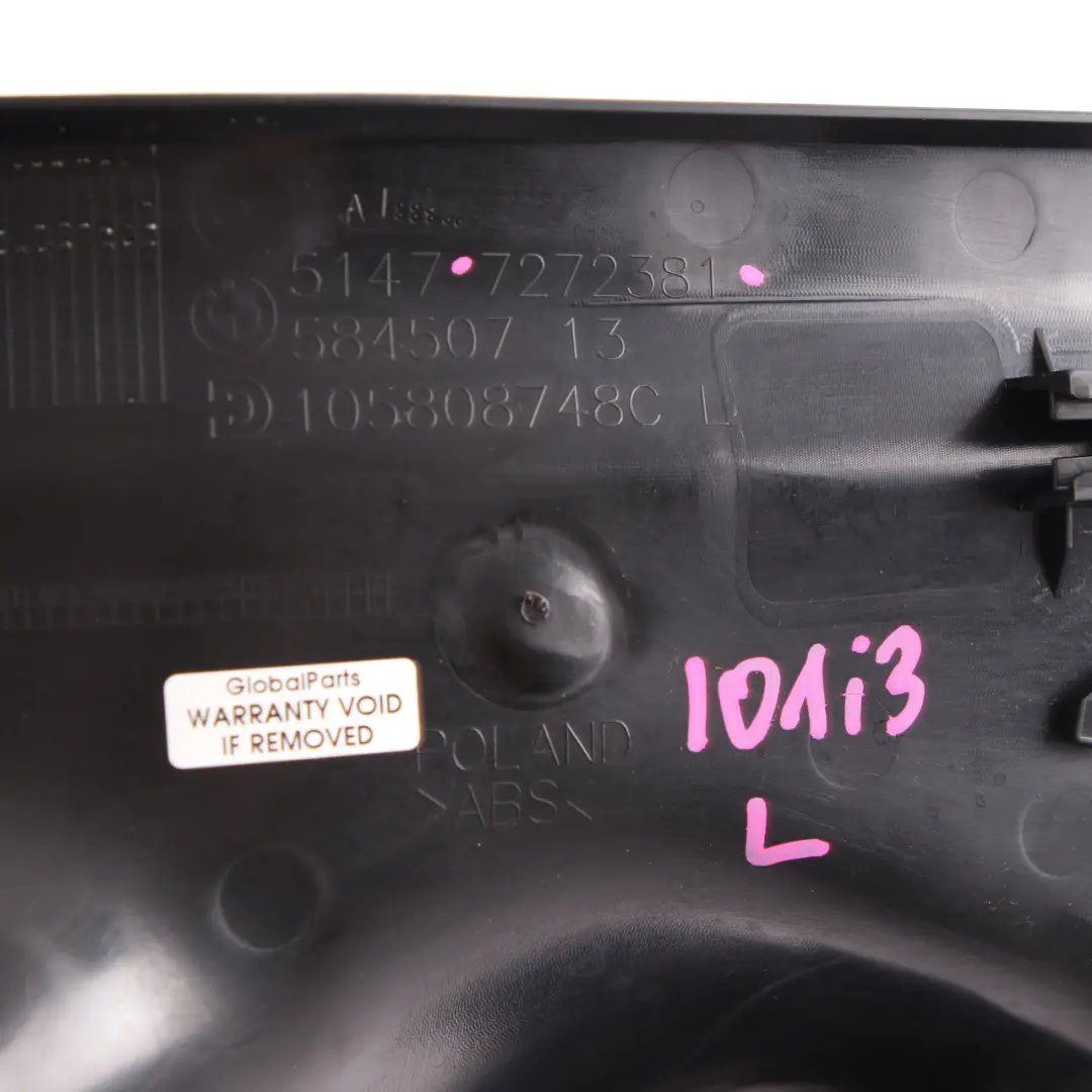 BMW i3 I01 Verkleidung Rücksitzschale links Abdeckung unterer Eingang - SKU 7272381 - Teilenummer 7272381