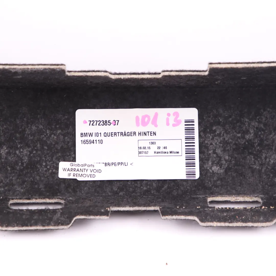 Trim Panel Cross Member Trunk Lid to BMW i3 I01 with Part number 7272385 BMW i3 I01 Trim Panel Cross Member Trunk Lid - SKU 7272385 - Part number 7272385