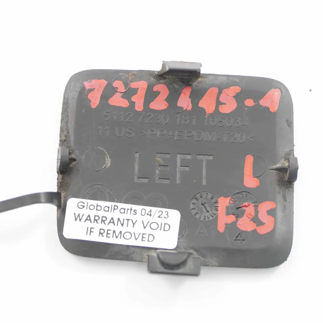 BMW X3 F25 Rear Bumper Flap Towing Eye Primed Cover Left N/S 7230181 - SKU 7272415-1 - Part number 7272415