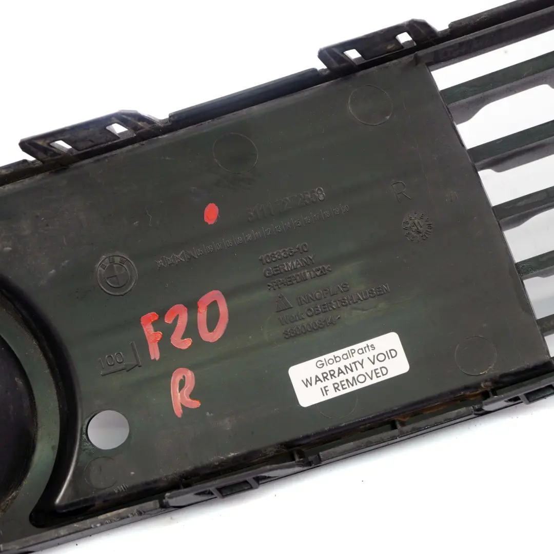 Stoßstange vorne rechts Gitter Kühlergrill Nebelscheinwerfer für BMW F20 F21 mit Teilenummer 7272558 BMW F20 F21 Stoßstange vorne rechts Gitter Kühlergrill Nebelscheinwerfer - SKU 7272558 - Teilenummer 7272558