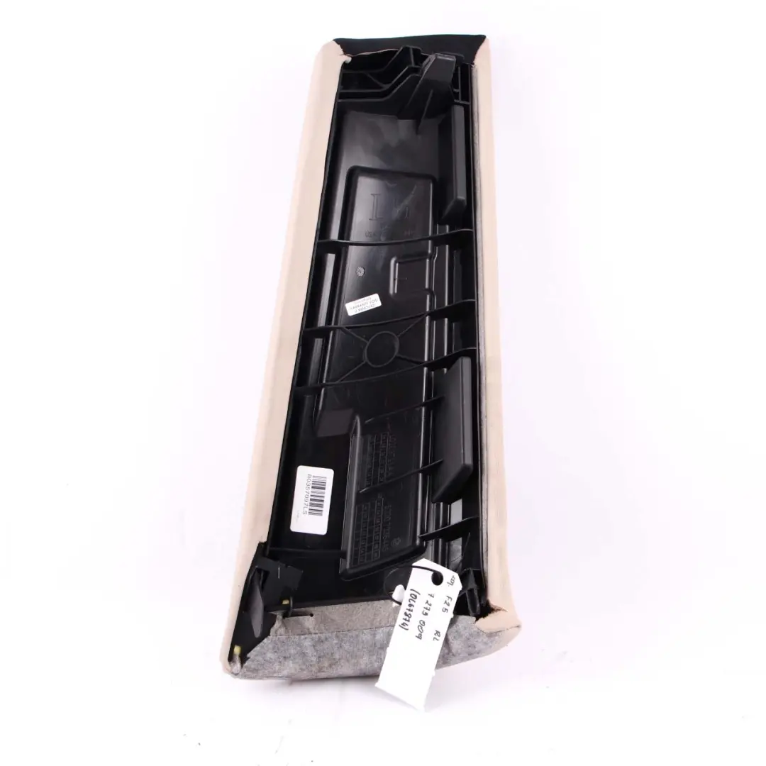 Couverture siège arrière Finition latérale Banquette gauche Cuir Oyster pour BMW F25 à propos du numéro de pièce 7273009 BMW F25 Couverture siège arrière Finition latérale Banquette gauche Cuir Oyster - SKU 7273009 - Numéro de pièce 7273009