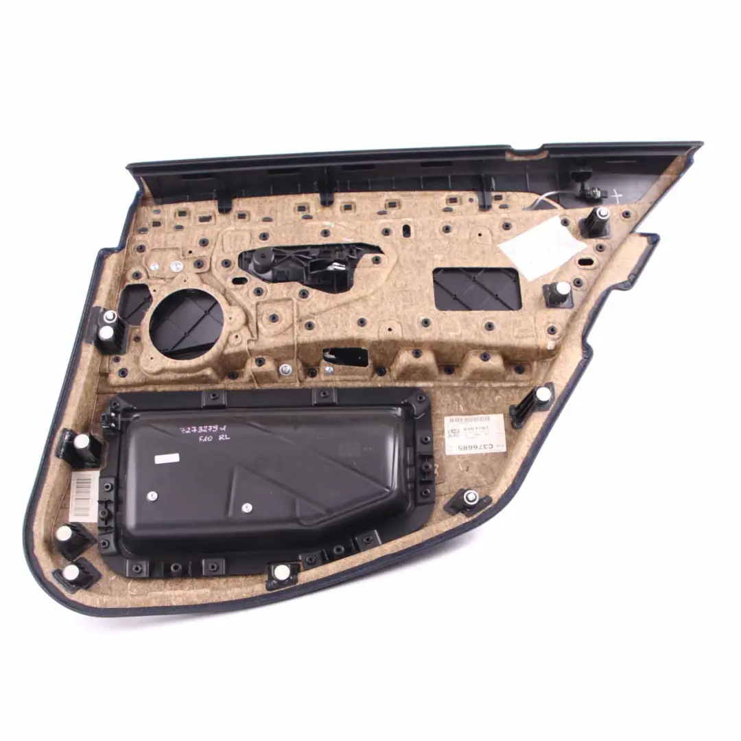 Door Card Rear Left N/S Lining Trim Panel Black Leather to BMW F10 F11 with Part number 7273279 BMW F10 F11 Door Card Rear Left N/S Lining Trim Panel Black Leather - SKU 7273279-1 - Part number 7273279