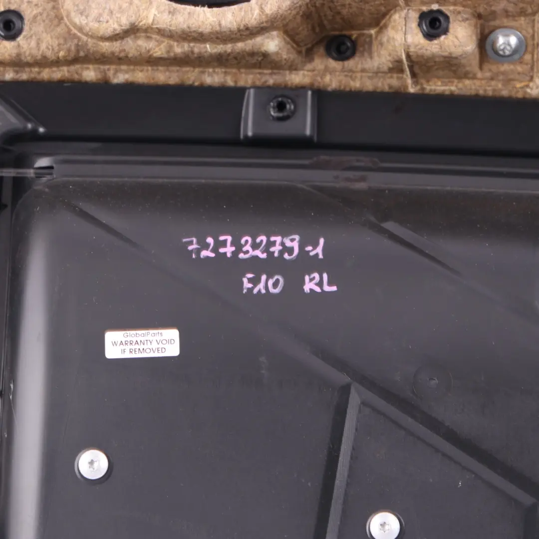 Door Card Rear Left N/S Lining Trim Panel Black Leather to BMW F10 F11 with Part number 7273279 BMW F10 F11 Door Card Rear Left N/S Lining Trim Panel Black Leather - SKU 7273279-1 - Part number 7273279